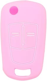 BROVACS Pink Silicone Key Fob Cover Protector for VAUXHALL OPEL 2 Button Flip view 2
