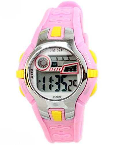 Boys Girls Outdoor Digital Quartz Waterproof Jelly Colorful Sports Watches For 7-15 Years Old Rose