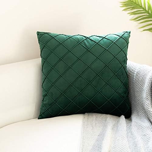 Amazon Com Feelroom Luxury Velvet Throw Pillow Cover Dark Green