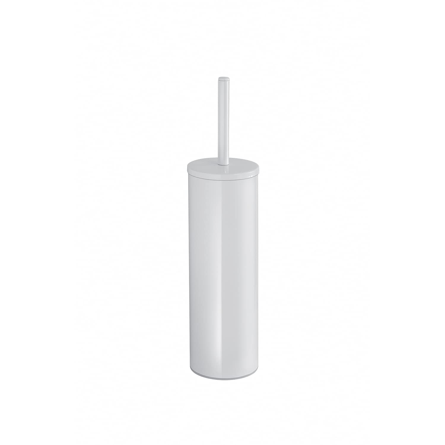 Gedy Genziana Toilet Brush Holder Floor, Steel/Thermoplastic Resins, White, 7.5 x 7.5 x 33