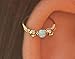 Piercing Earrings - Gold Ear Piercing - 24g Piercing Earring,thin ear piercing,Tragus Cartilage ring,small ear piercing, opal ear piercing, piercing hoop