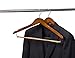 25 Quality Hangers Wooden Hangers Beautiful Sturdy Suit Coat Hangers with Locking Bar Gold Hooks (25)