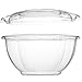 32 Ounce Clear Plastic Disposable Salad Containers with Lids in Bulk for a Fresh Airtight Seal, Portable Serving Bowl Set for Meal Prep & Preserve Freshness 25 Pack by NYHI Direct