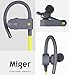 Miger Wireless Headphones Bluetooth Earbuds,IPX7 Waterproof ,SweatProof, Secure Fit ,Noise Cancelling Earphone with Microphone for Gym, Sports and Running (Green)