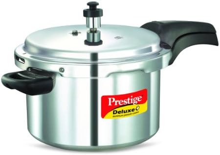 Prestige Deluxe Aluminum Pressure Cooker, 5-Liter by Prestige