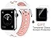 Apple Watch Band 38mm 42 mm, Raingold Soft Silicone Sport Strap Replacement Bracelet Wristband for Apple Watch Series 3, Series 2, Series 1, Nike+ with Free Tempered Screen Protection