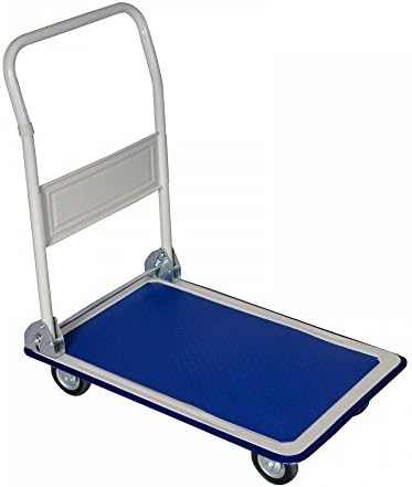 Cirocco 660 lbs Foldable Push Cart Dolly w/wheels – Functional Moving Flatbed Platform – Collapsible Warehouse Dolly - Push Hand Truck | Heavy Duty 300 Kg Durable Metal Frame for Loading Home Office