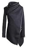 Ecowish Women's Slim Fit Woolen Trench Long Jacket Coat