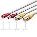 ISEEUSEE BNC Video Power Cable, 100 Feet Fire-Rated Pre-Made All-in-One Video Security Camera Extension Cable Wire for CCTV DVR Surveillance System