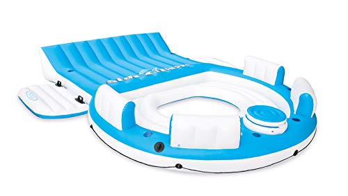 MrBigDeal Inflatable Float Relaxation Ocean Lake Island Lounge Tube Floating Raft w/Cooler