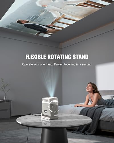 【Flagship Official Licensed Google TV】Smart Outdoor 4K Projector with WiFi and Bluetooth, VOPLLS Projectors with Dolby/Auto Focus, Portable Phone Movie Gaming Wireless Wifi Proyector for Bedroom/Home