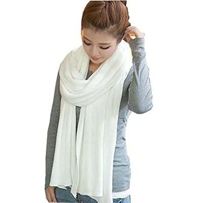 Wander Agio Women's Warm Long Shawl Winter Warm Large Scarf Pure Color Wander Agio Women's Warm Long Shawl Winter Warm Large Scarf Pure Color