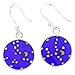Glass Of Venice Murano Glass Millefiori Round Dangle Earrings Moon And Stars - Silver