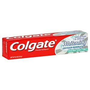 Amazon.com: Colgate Baking Soda & Peroxide Whitening Fluoride Toothpaste, Frosty Mint Stripe Gel ...
