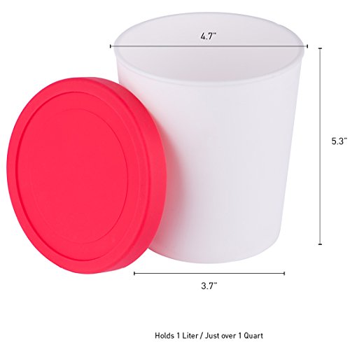 StarPack Premium Ice Cream Freezer Storage Containers Set of 2 with