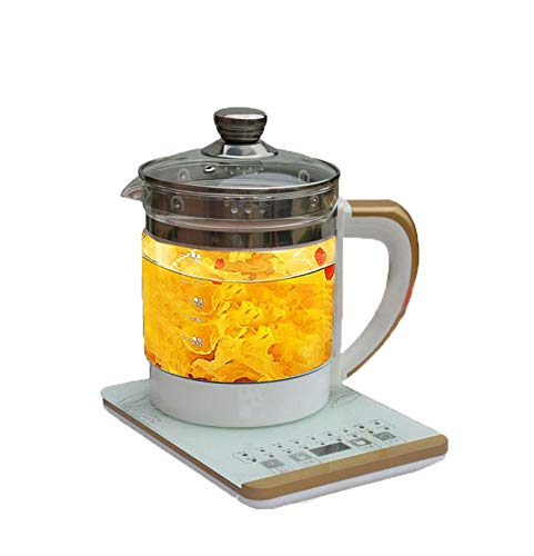 DMWD Electric Kettle Eggs Slow Cooker Teapot Multifunction Porridge Stew Pot Hot Water Boiler Timing Milk Heater 1.8L (110V)
