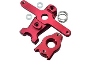 GPM Ensemble de 3 pièces de direction en aluminium pour Traxxas 1/16 Mini E-Revo, Mini Slash, Mini Summit - Rouge