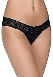 Hanky Panky Women's Hank Panky Cotton Low Rise Thong Panty, Black, One Size