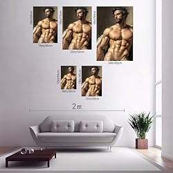 HMLZSJ Nude Muscle Male Torso Portrait Art Gay