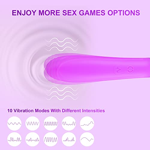 2 in 1 Clitoral G Spot Vibrator Dildo Vibrator Nipple Stimulator for Quick Orgasm,Seiecft Personal Massager Vaginal Stimulator Toys, Adult Sex Toys for Women and Couples,Waterproof