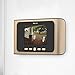 Greeter Digital Door Viewer & Doorbell - LCD Security Camera Monitor 165° Wide Angle Lens - Video Record Photo Shooting - No APP - No Motion Sensor - Peephole Needed (Gold Earth)