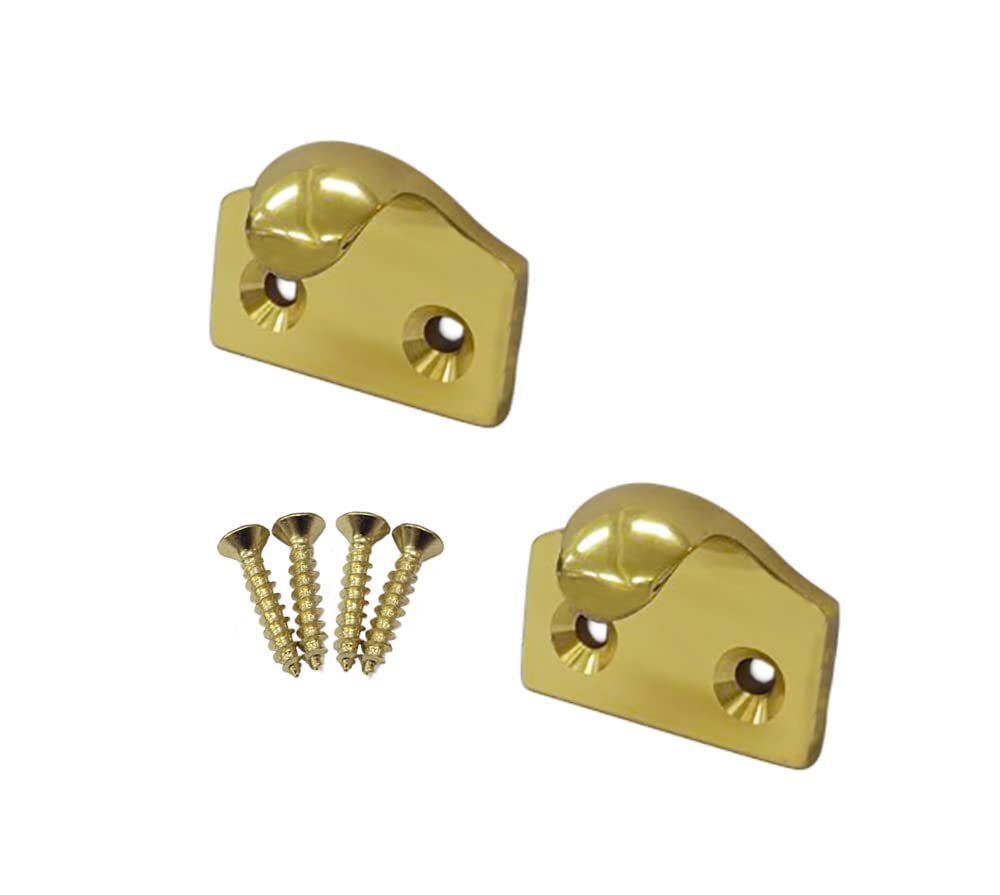 QCAA Forged Brass Heavy Duty Sash Lift, Polished Brass, 2 Pack, Made in Taiwan