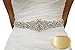Crystal Rhinestone Braided Wedding Belt Silver Crystal Beaded Ivory Satin Bridal Sash Wedding Belt for Bride