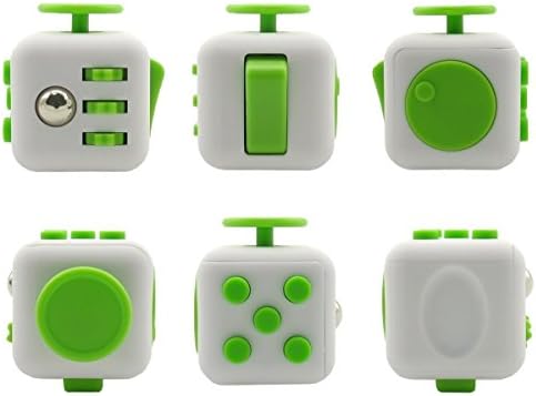 Fidget Cube/ Sturdy & Solid Premium Quality Vinyl Material -6 Colors (3.5cm x 3.5cm) Stress & Anxiety Reliever For Kids, Teens & Adults. Perfect Desk Toy. Helps you relax and focus