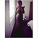 Wispun Sexy Deep-V Long Sleeve Lace Beach Dress See-Through Mullet Dress