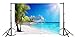 OFILA Cruise Ship Backdrop 7x5ft Caribbean Sea Photography Backdrop Palm Coral Beach Backdrop Summer Cruise Party Decoration Coast Tropical Island Photo Ocean Cruise Tour Birthday Photo Backdrop