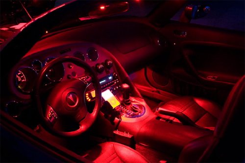 iJDMTOY (2) 9-SMD 168 194 2825 W5W T10 LED Bulbs For Car License Plate Lights, Parking Lights, Side Door Lights or Interior Lights, Brilliant Red