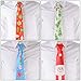 Christmas Ties for Men, Fascigirl 4pcs Novelty Soft Polyester Xmas Printed Neckties for Men Boys Festival Theme Ties Red Blue Snowman Green Christmas Tree Neckties