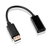 S SIENOC Displayport DP 1.2 Male to HDMI 1.4 Female DP to HDMI Adapter Cable Video Audio Converter Color Black