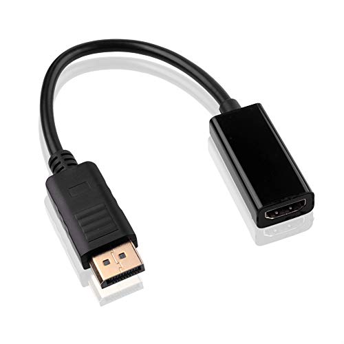 S SIENOC Displayport DP 1.2 Male to HDMI 1.4 Female DP to HDMI Adapter Cable Video Audio Converter Color Black