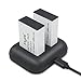 ENEGON Battery (2-Pack) and Dual Charger for Canon LP-E17 and Canon EOS 77D, 750D, 760D, 8000D, M3, M5, M6,200D,Rebel T6i, T6s, Rebel T7i, KISS X8i