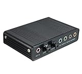 ProElite 6 Channel External Sound Card 5.1 Surround Sound USB 2.0 External Optical S/PDIF Audio Sound Card Adapter for PC Laptop