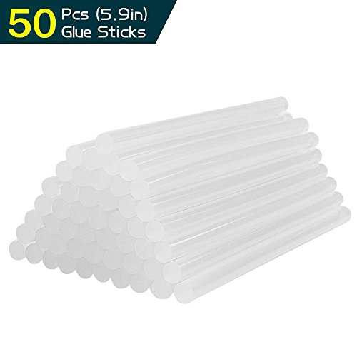 Hot Glue Sticks ,KSANA 50pcs 0.27 Inch Diameter and 5.5 Inch Length Hot Melt Adhesives Suitable for Mini 20W Hot Glue Gun