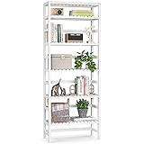 Homykic Bookshelf, 6-Tier Bamboo Adjustable