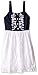 Speechless Girls' Denim To Crochet Lace Knee Length Sleeveless Back Zipper