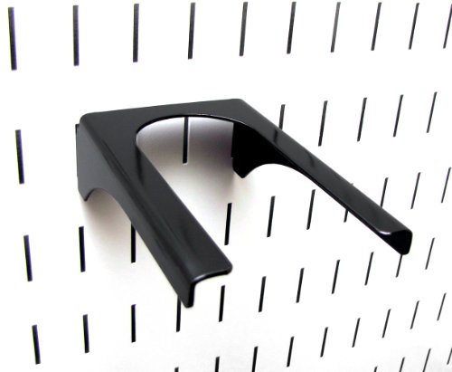 Wall Control 10-HH-3050 B 2" Handle Pegboard Bracket Slotted Metal Pegboard Hook for Wall Control Pegboard Only, Black
