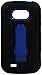 Asmyna Hybrid Dual Layer Protector Cover with Kickstand for ZTE Awe N800 - Retail Packaging - Dark Blue/Black