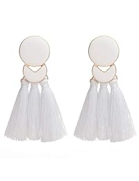 D EXCEED Pendientes de borla coloridos para mujeres y niñas, diseño bohemio