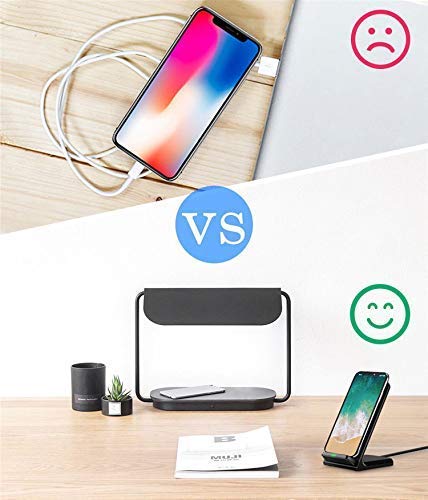 Smart|Tech 10W Qi Wireless Charger Stand for Samsung Galaxy S10 | S9 | S8 | S7 Edge Note 9|8 Qi-Certified Fast Charging Pad for iPhone X XS Max/XR/XS/8 + Compatible Phones (No AC Adapter) - Black