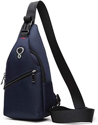 ARCTIC HUNTER New Chest Bag Fashion Leisure Waterproof Oxford Cloth Korea Style Messenger Shoulder Bag (Navy Blue)