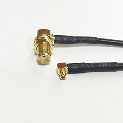 SMA female jack RA to MMCX male RF Jumper pigtail cable RG174 adapter 20CM 8"