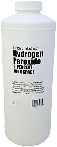 Blubonic Industries Food Grade Hydrogen Peroxide 3% (Reduced from 35% for Amazon) H2o2 (32 fl oz)