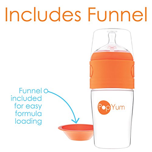 PopYum 9 oz Anti-Colic Formula Making/Mixing / Dispenser Baby Bottles, 2-Pack