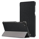 EpicGadget Case for New Lenovo Tab 7 (2017), Lenovo Tablet 7inch Lightweight Tri-Fold Stand Cover PU Leather Case For Lenovo Tab 7 (TB-7504F/TB-7504N/TB-7504X) Released in 2017 (Black)