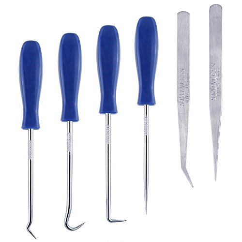 Caydo 6 Pieces Stainless Steel Precision Craft Vinyl Weeding Tools Craft Basic Set Craft Vinyl Tools