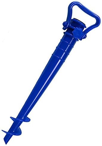 Allrise Colorful Beach Umbrella Sand Anchor Holder-Safe Stand for Strong Winds,1.4" Plastic (blue)